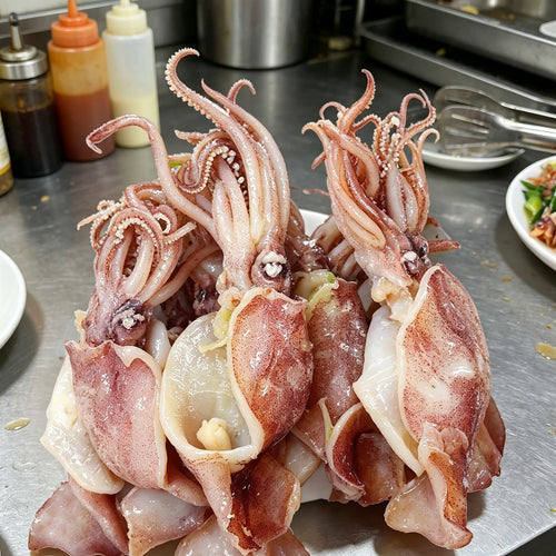 Fresh Plump Whole Raw Squid