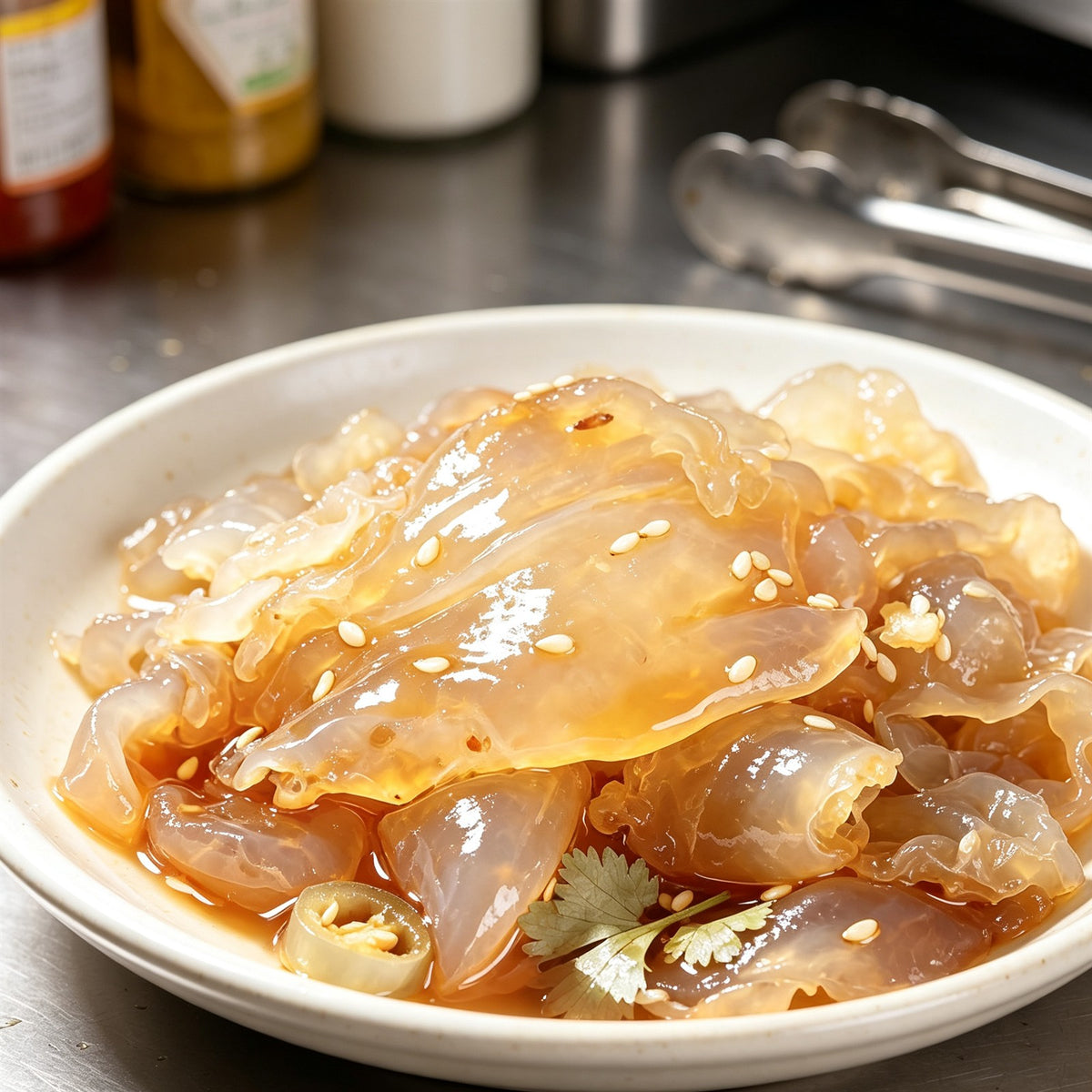 Fresh Chilled Jellyfish Salad Slices