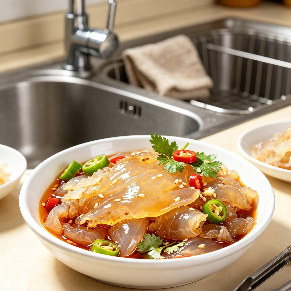Fresh Chilled Jellyfish Salad Slices
