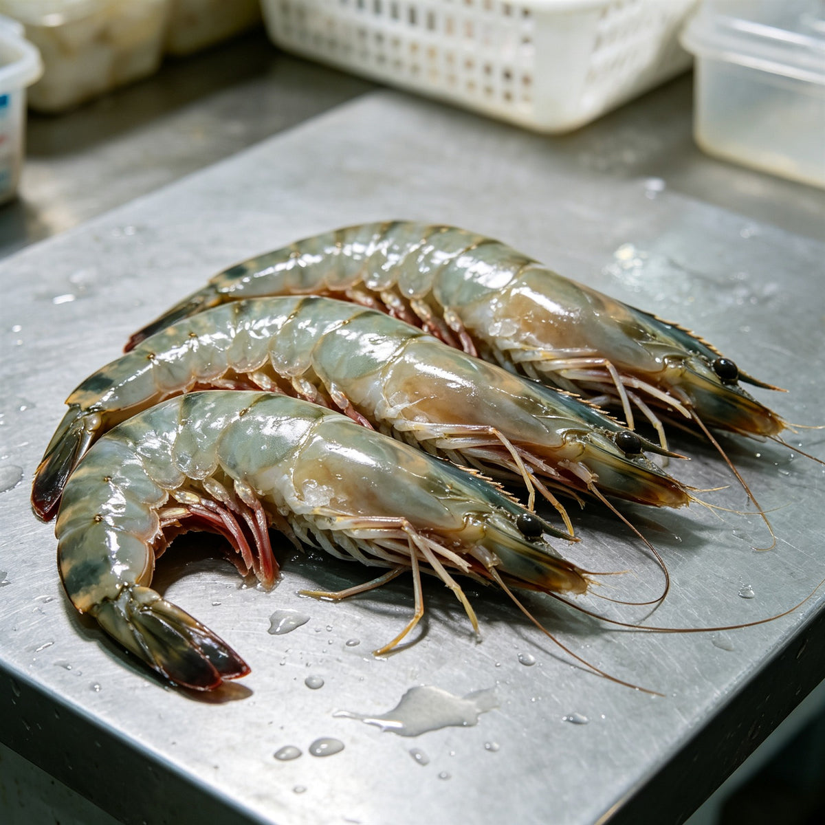 Fresh Large Grey Prawns Shell-On